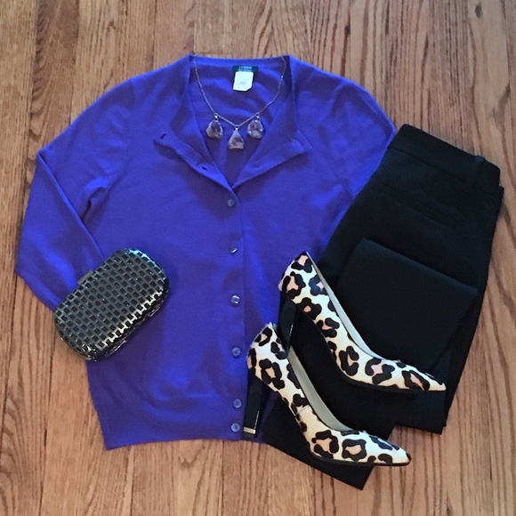 J. Crew Sweaters - J. CREW Violet Cashmere Cardigan